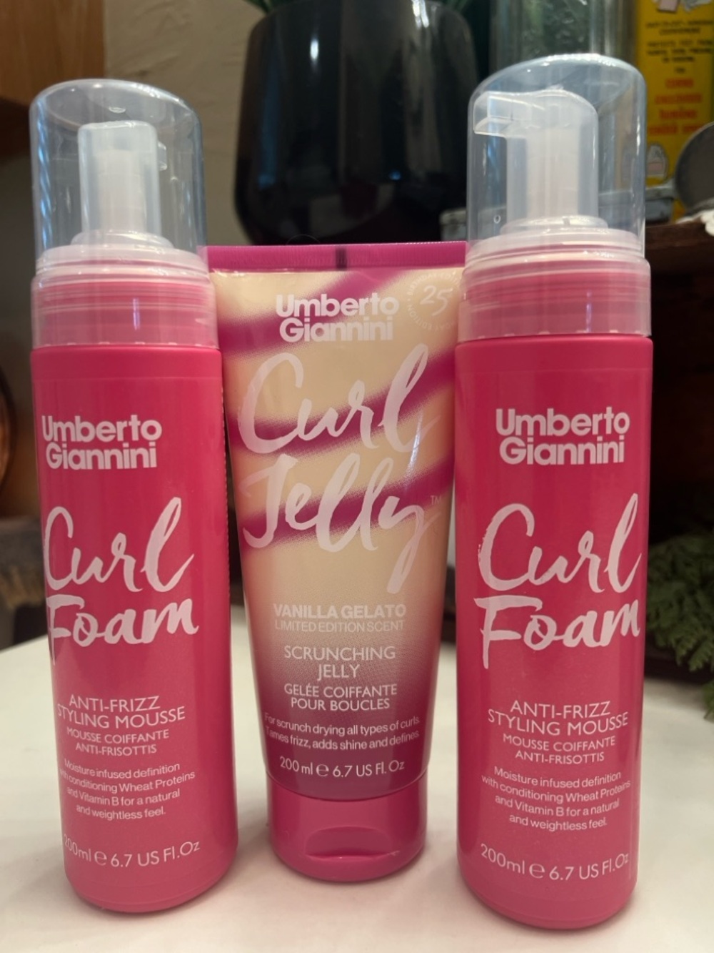 Umberto Giannini Curl Foam & Curl Jelly Set - Pink